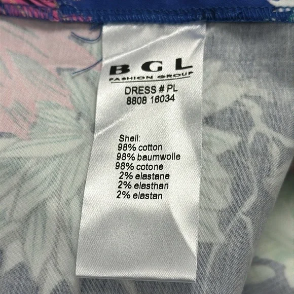 BGL Floral Print One Shoulder Cotton Dress Pleats Sz 10 (EU 42) Party Wedding - Picture 10 of 12